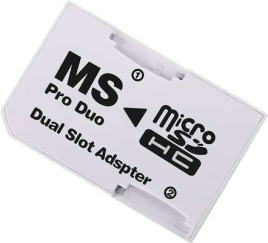 Адаптер Sony Memory Stick Pro Duo на Micro SD (Белый, на 2 карты памяти)