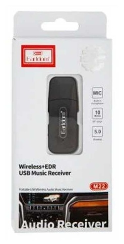 Ресивер для музыки Earldom ET-M22, Bluetooth, Черный фото 1