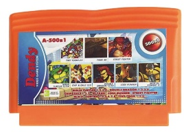 Картридж 8-Bit - 500в1 N.TURTLES 1.2.3.4+D.DRAGON 1.2.3.4+CHIP&DALE 1.2.3+90 TANK+LODE RUNNER+M.K.4+CONTRA+.