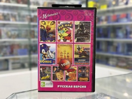 Картридж 16-Bit - 10в1 SONIC 2/CHESS MAS/HOME ALONE/BATMAN/PACMAN+