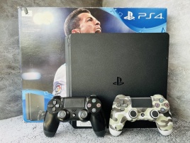 Sony Playstation 4 Slim 1TB CUH-2208B, С коробкой, S/N: 15274526769641063  (PS4, Б/У, 11 игры)