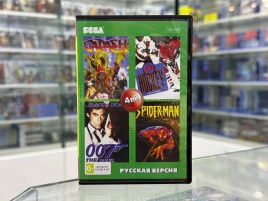 Картридж 16-Bit - 4в1 CADCSH/HOCKEY /JAMES BOND: THE DUEL /SPIDER-MAN