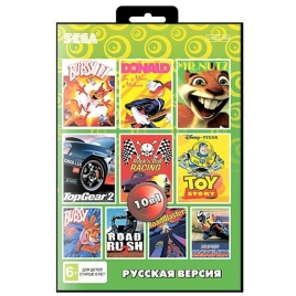 Картридж 16-Bit - 10в1 BUBSY 1,2 /DONALD  /MR. NUTZ +..