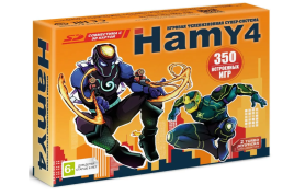 Игровая приставка Hamy 4 (350в1), коробка в стиле Spider Man, синий комплект