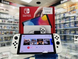 Игровая приставка Nintendo Switch Oled White, HEG-001 SN:XTJ50063440770 Б/У, Полный комплект