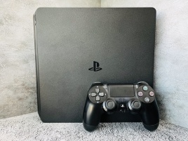 Sony Playstation 4 Slim 1TB CUH-2208B, Без коробки, S/N: 02274526101490683 (PS4, Б/У, 4 игры)