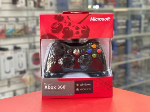 Проводной Геймпад/Джойстик для XBOX 360, синий (Красная упаковка) фото 1