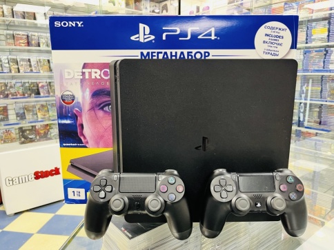 Sony Playstation 4 Slim 1TB CUH-2208B, коробка, S/N: 02274526101640483  (PS4, Б/У) фото 1