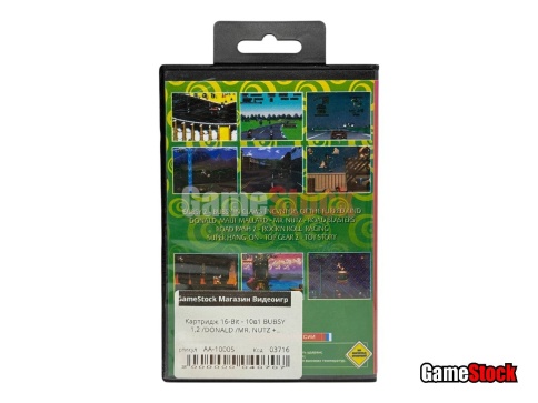 Картридж 16-Bit - 10в1 BUBSY 1,2 /DONALD  /MR. NUTZ +.. фото 2