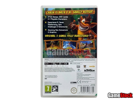 Crash Bandicoot N. Sane Trilogy (Nintendo Switch, Английская версия, Б/У) фото 3