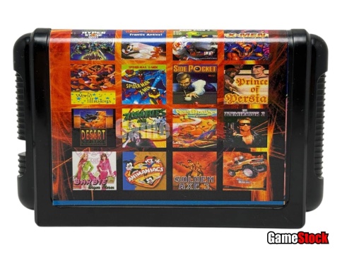 Картридж 16-Bit - 16в1 ROCK N'ROLL / TOM & JERRY/ ROAD RASH 2/DESERT STR.+.. фото 3