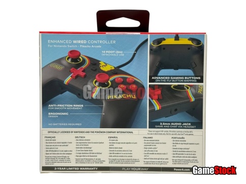 Геймпад проводной PowerA Wired Controller для Nintendo Switch (Pikachu Arcade) фото 2