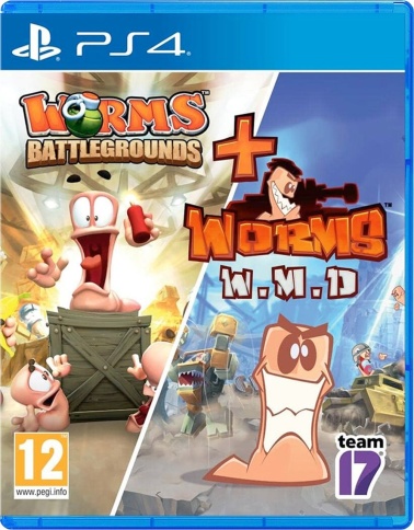 PS4 Worms Battlegrounds (Англ.яз.) + Worms W.M.D. Double Pack (Рус.суб.) CUSA-17664 фото 1