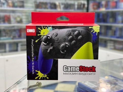 Геймпад беспроводной N-SL для Nintendo Switch Pro, Б/У, Splatoon 3 Edition (Сине-зеленый) фото 1