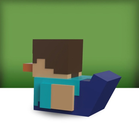 Фигурка-утка Tubbz Minecraft Steve (Мини издание) фото 3