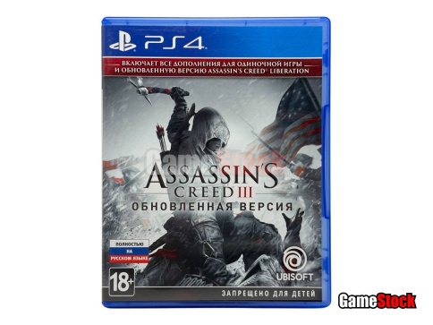 PS4 Assassins Creed 3 Remastered / Обновленная версия Б/У (Полностью на русском языке) CUSA-11560 фото 1