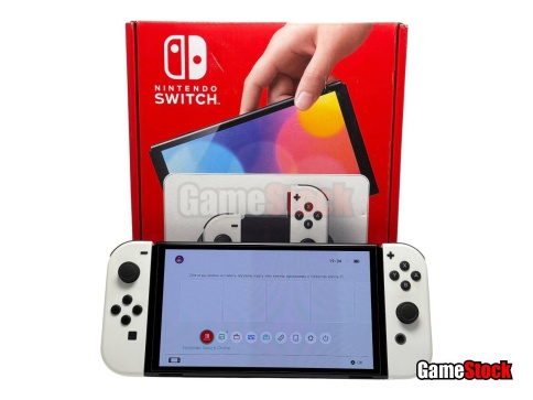 Игровая приставка Nintendo Switch Oled White, HEG-S-JXE-C1 SN: XTJ10897594728 Б/У, Полный комплект фото 1