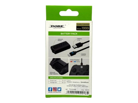 Xbox Series X/S Battery Pack + зарядный кабель Type-C, Black Dobe фото 2