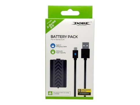 Xbox Series X/S Battery Pack + зарядный кабель Type-C, Black Dobe фото 1